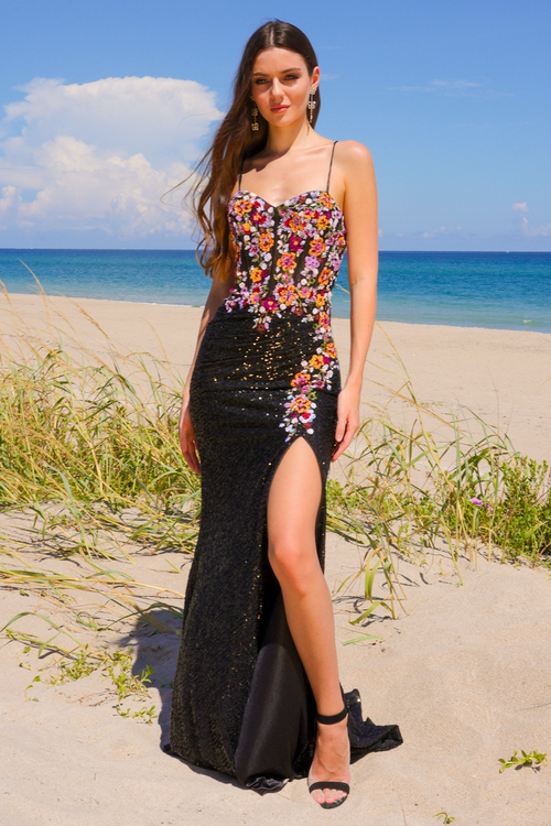 Amelia Couture 7061 Strapless Sequined Prom Evening Gown Formal Long Dress