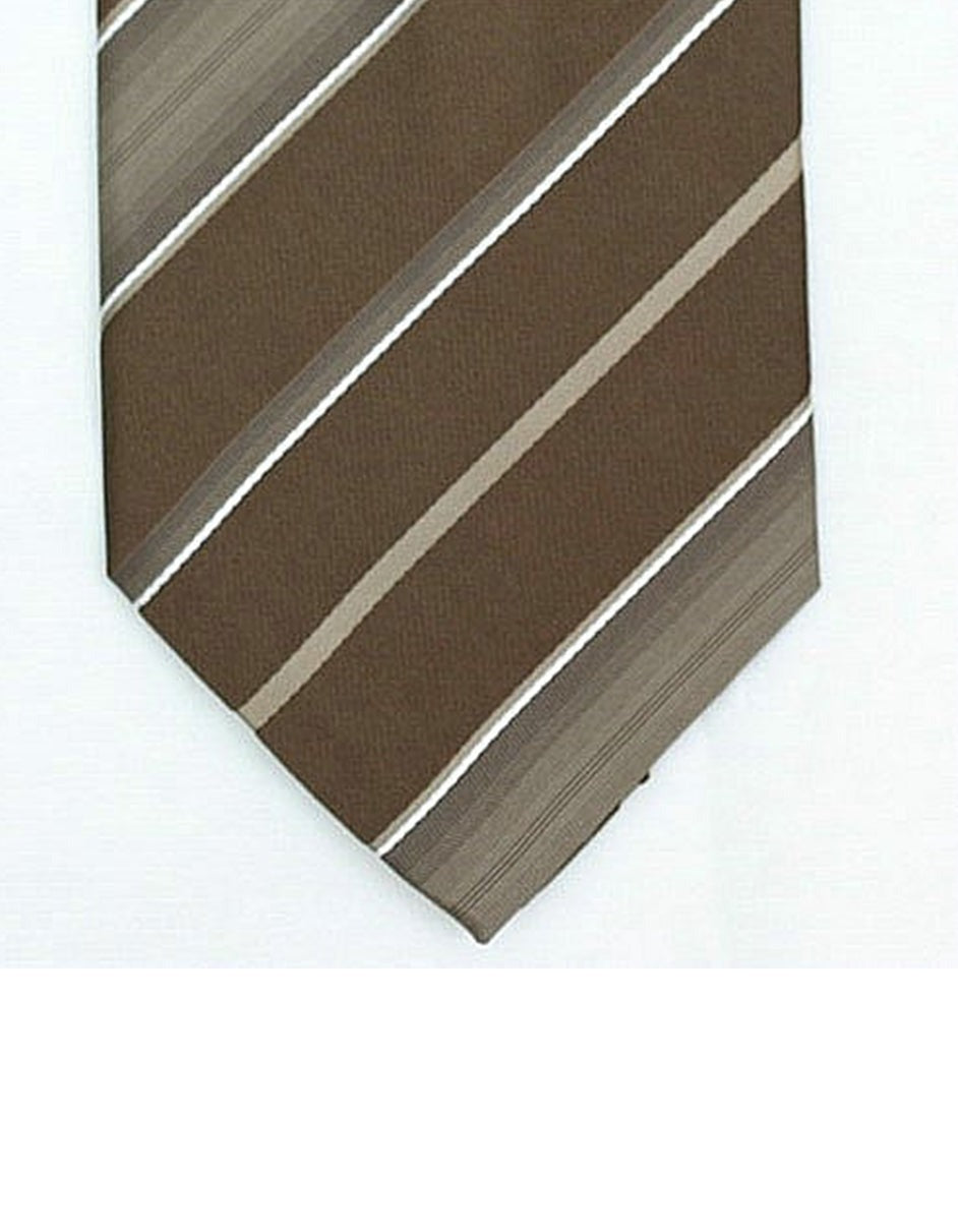 Mocha Stripe Neck Tie – SuitUSA