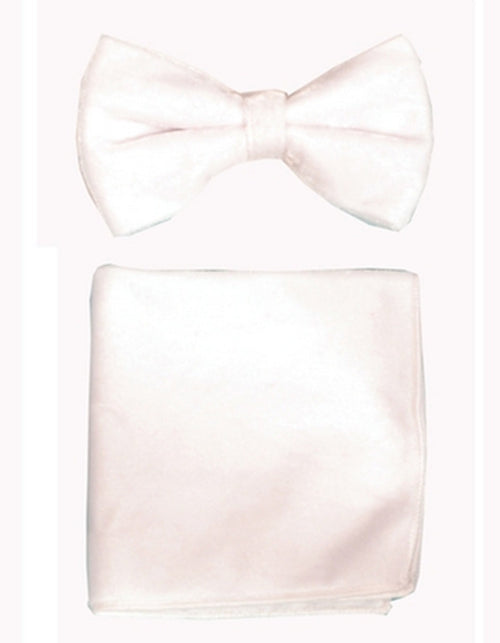 White Velvet Bow Tie Set