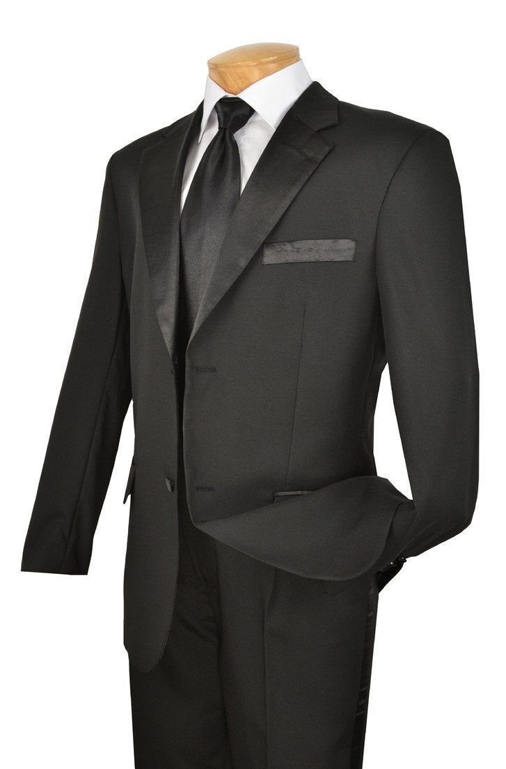 Royale Collection - Regular Fit 2 Piece Tuxedo in Black – SuitUSA