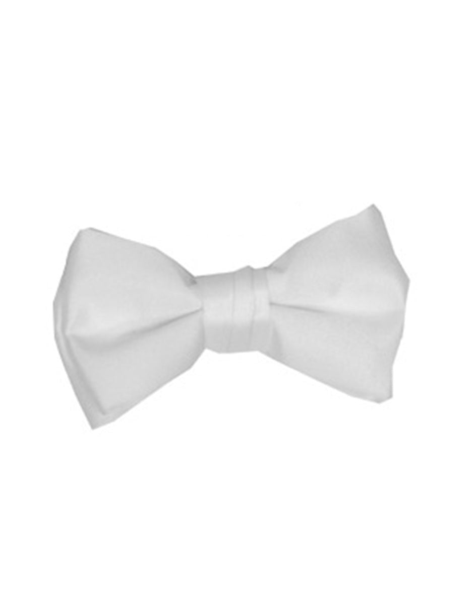Solid White Bow Tie