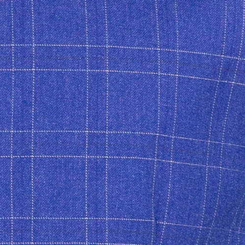 Men's Classic Blue Windowpane Three Piece Suit
