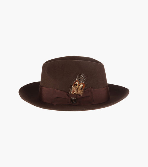 AUGUST FEDORA Wool Felt Pinch Front Hat