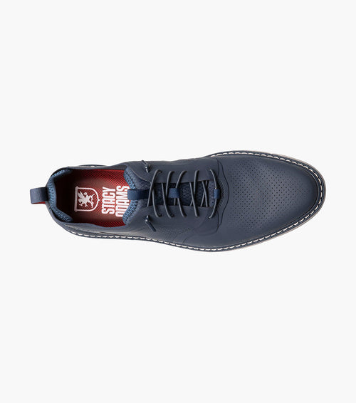 SYNCHRO Plain Toe Elastic Lace Up