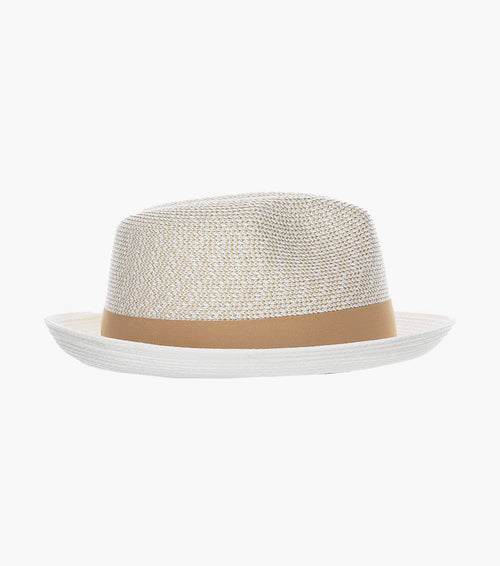 SKYLIN FEDORA Paper Braided Pinch Front Hat