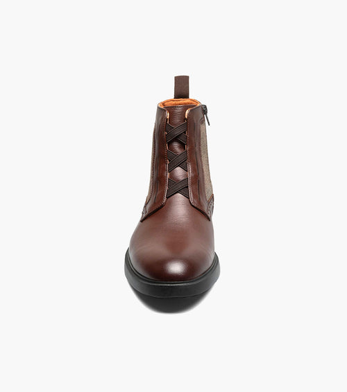 THOMPSON Plain Toe Elastic Lace Boot