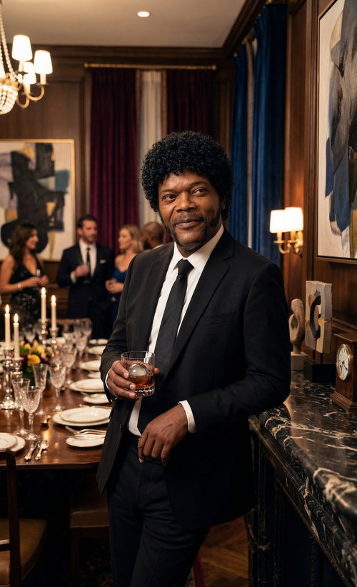 Mens Black Blazer β Jules Winnfield Inspired Pulp Fiction Style Classic Formal Blazer for Men Vintage Retro Jacket