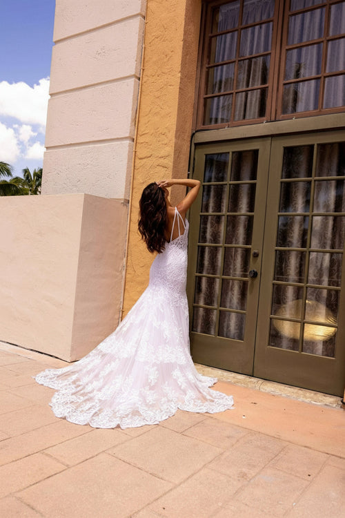 Primavera Couture 11105 - Floral Lace Mermaid Wedding Dress