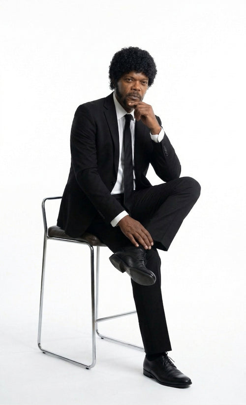 Mens Black Blazer β Jules Winnfield Inspired Pulp Fiction Style Classic Formal Blazer for Men Vintage Retro Jacket