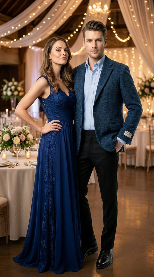 Mens Light Blue Tweed Blazer Sport Coat β Classic Herringbone Jacket Formal Business Casual Smart Outerwear in indigo cobalt blue