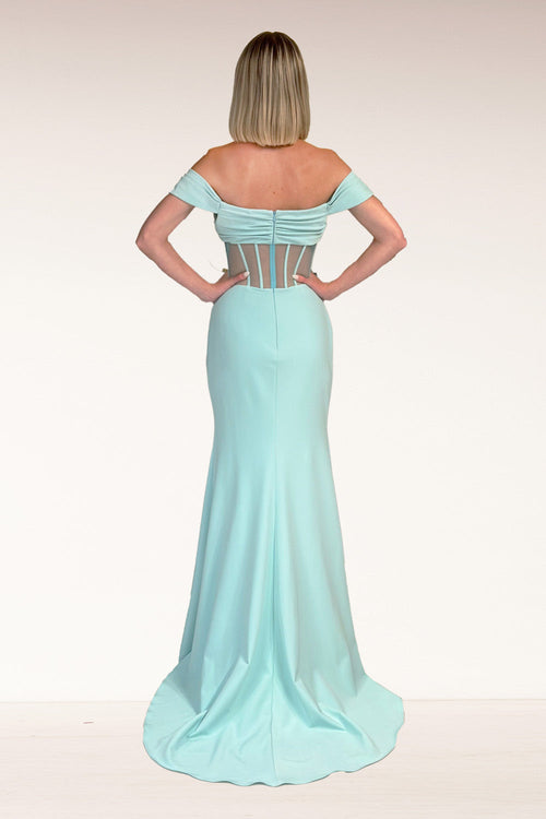 Glitter Sleeveless A-line Tiered Gown by Lucci Lu 1361