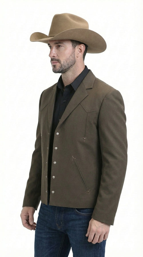 Mens Brown Western Blazer β Cowboy Style Casual Jacket Vintage Western Sport Coat Country Fashion Jacket