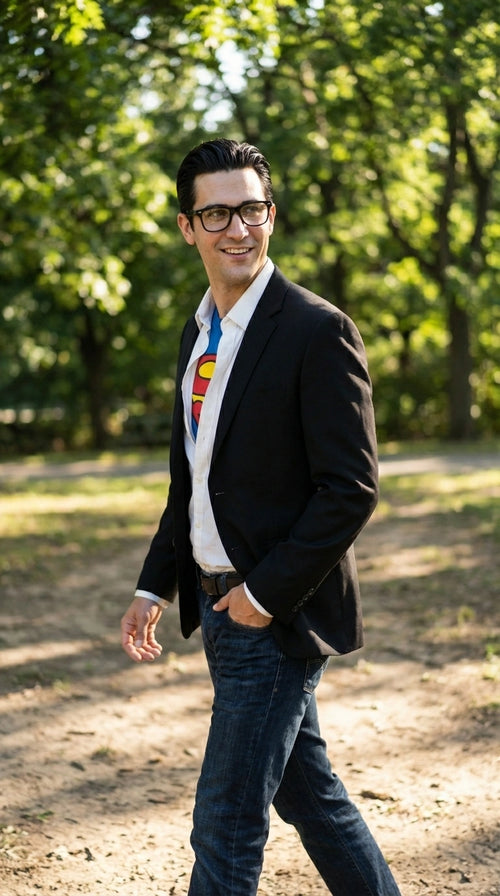 Mens Black Blazer β Clark Kent Inspired Smart Casual Office Blazer for Men Classic Everyday Formal Jacket