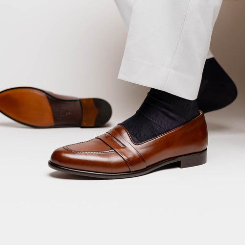 Zelli Savannah Italian Calf Penny Loafer in Chili