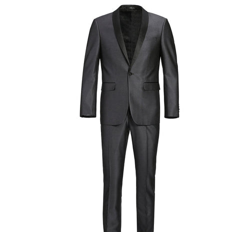 Renoir 201-17 Men's Slim Fit 2-Piece Shawl Lapel Slim Fit Tuxedo Suit