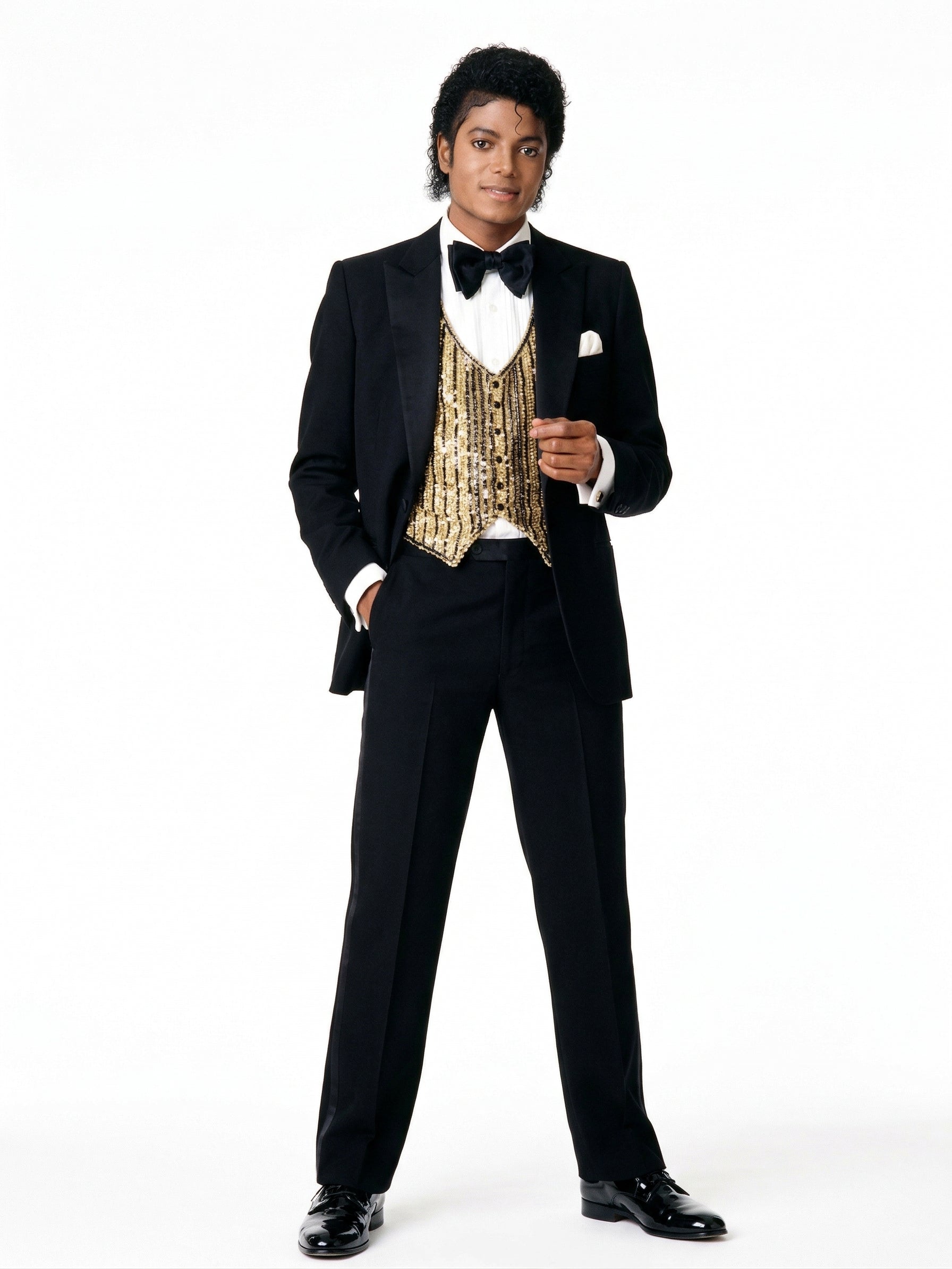 【Vaquera】21aw BLACK TUXEDO BLAZER Men's Black Tuxedo Blazer Michael Jackson Award Ceremony Vintage Jacke