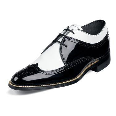 1920s Dress Shoes Shiny Black Wingtip 00375-01 – SuitUSA