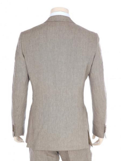 Linen Suit - Mens Summer Suits in Tan Color - Beach Wedding - Men's Tuxedo USA