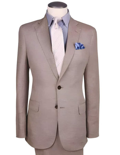 Linen Suit - Mens Summer Suits in Dark Tan ~ Taupe ~ Khaki - Beach Wedding - Men's Tuxedo USA