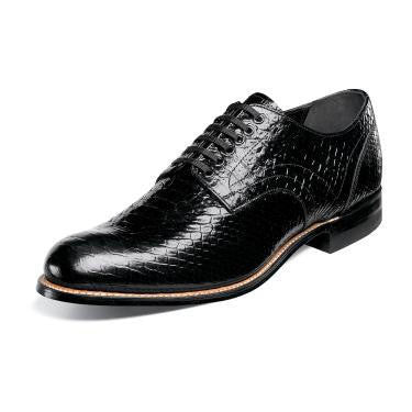 Mens Black Snakeskin Print Shoes 00055-001 – SuitUSA