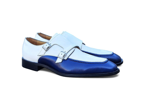 Double Monk Strap Two Tone Loafer