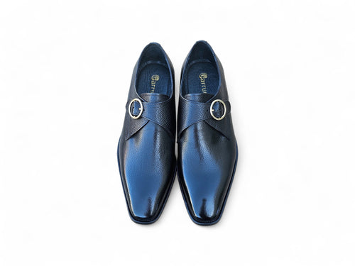 Single Monk Strap Plain Toe Shoes