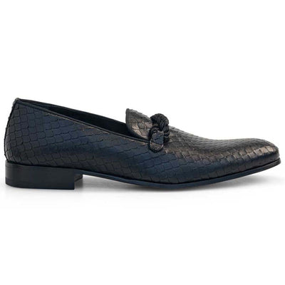 Mezlan Embossed Braid Loafer Black (20757)