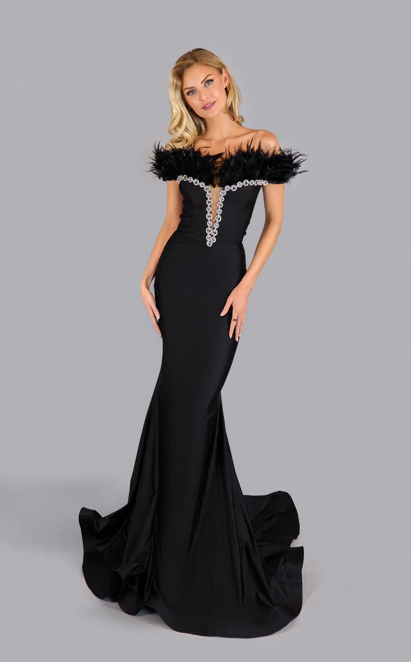 Jessica Angel JA2546 Off-Shoulder Mermaid Prom Formal Floor-Length Lace Dress