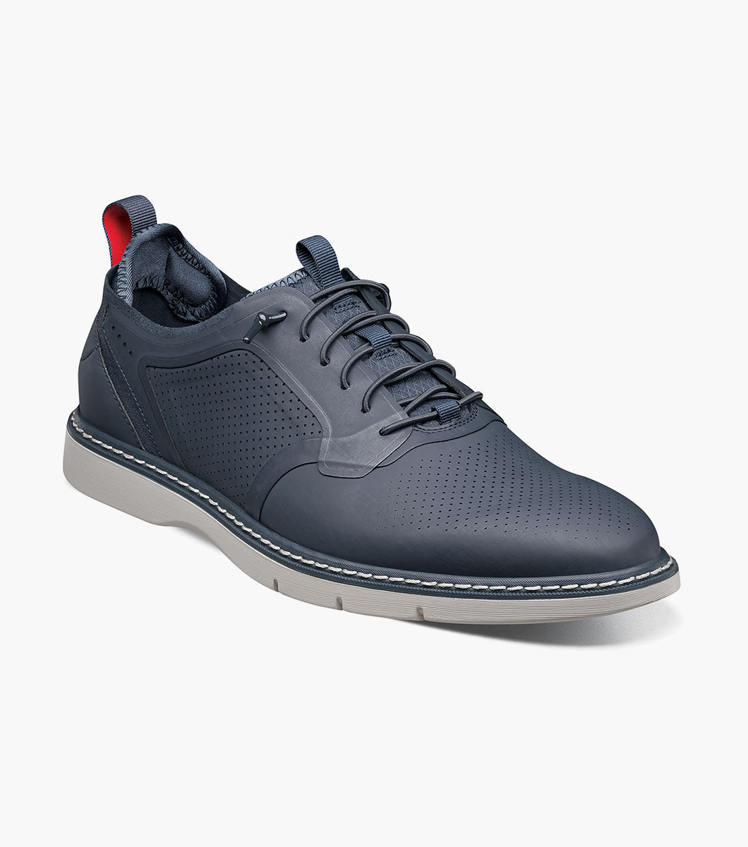 SYNCHRO Plain Toe Elastic Lace Up