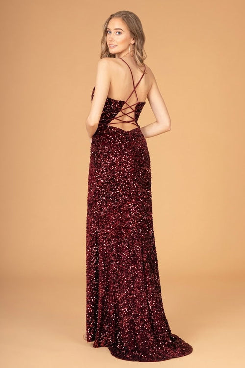 Sequin Velvet Gown by Elizabeth KGL3081