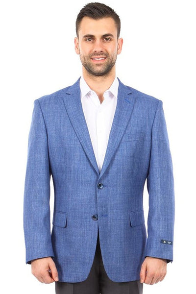 Men's Blue Summer Weave Blazer by Tazio Suits