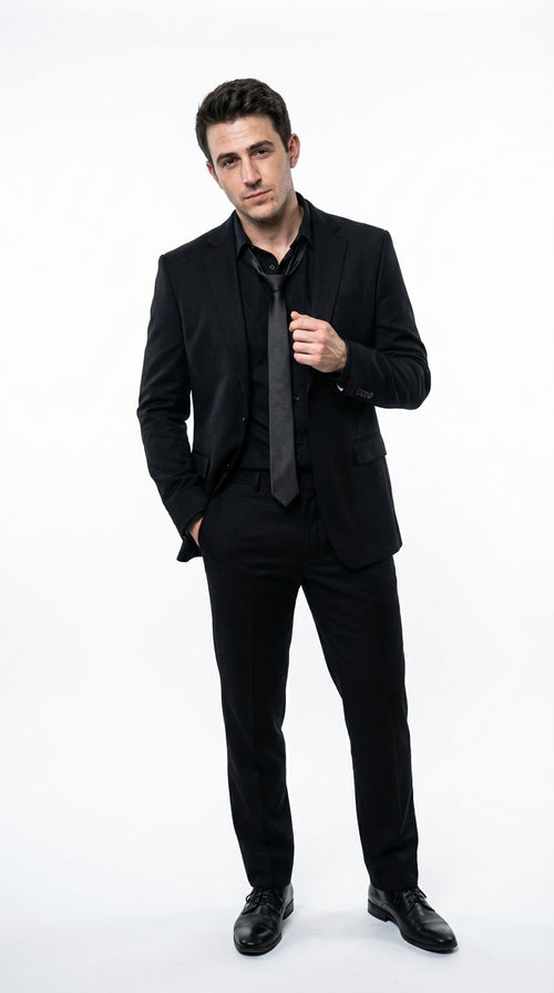 Mens Black Blazer β John Wick Inspired Classic Formal Blazer for Men Sleek Action Style Evening Jacket