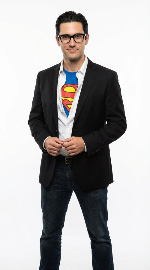 Mens Black Blazer β Clark Kent Inspired Smart Casual Office Blazer for Men Classic Everyday Formal Jacket