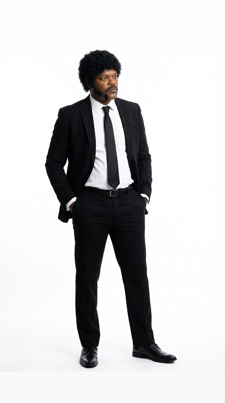 Mens Black Blazer β Jules Winnfield Inspired Pulp Fiction Style Classic Formal Blazer for Men Vintage Retro Jacket