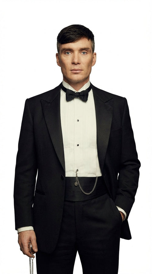Mens Black Tuxedo Blazer – Peaky Blinders Thomas Shelby Inspired Classic Formal Blazer for Men Vintage British Style Jacket