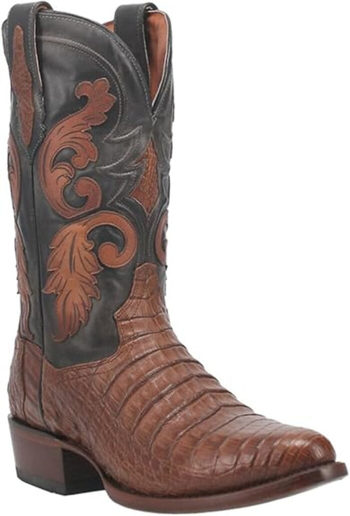 Dan Post Men's Socrates Genuine Caiman Belly Round Toe Boots - Bay Apache by Dan Post Boots