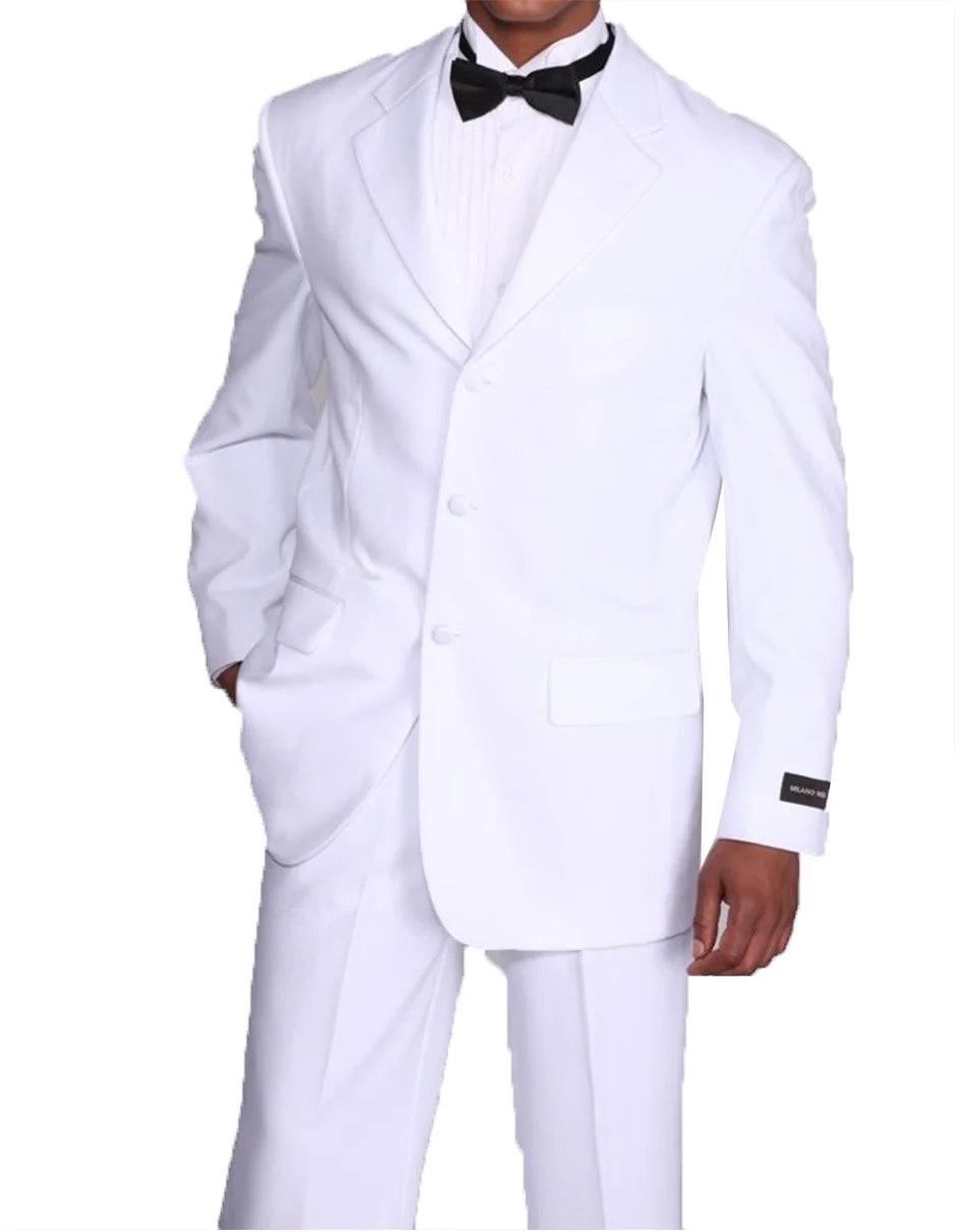 White Prom Suit - White Prom Tuxedo Suits - White Wedding Polyester Tuxedo