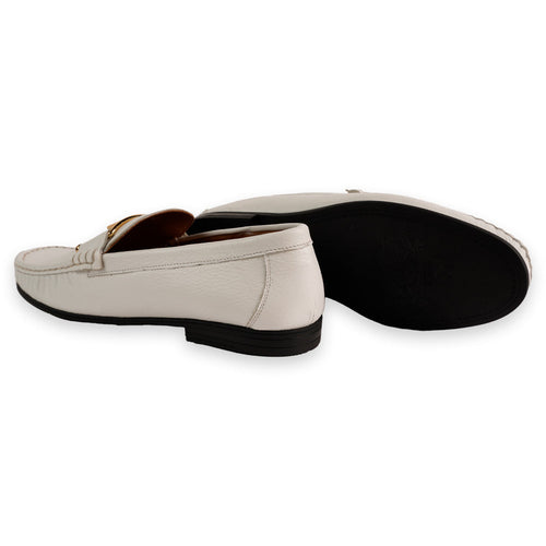 P0215-3218 Deer V buckle - White