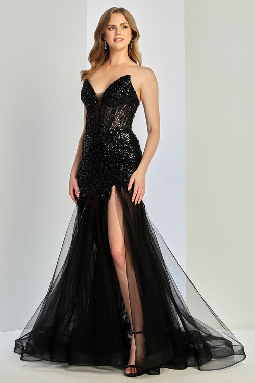 Adora Design 3240 Strapless Beaded Mermaid Formal Prom Dress