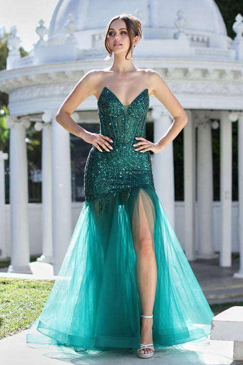 Adora Design 3240 Strapless Beaded Mermaid Formal Prom Dress