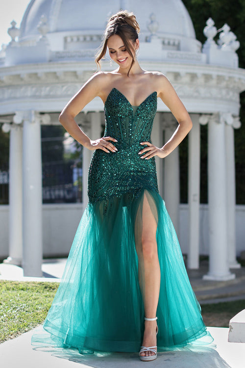 Adora Design 3240 Strapless Beaded Mermaid Formal Prom Dress