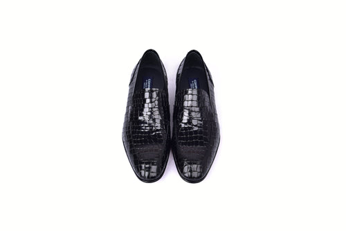 C01702-3470C Croco Leather loafer- Black