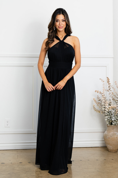 Eva USA EV3520 Refined A-Line Silhouette Light Formal Dress