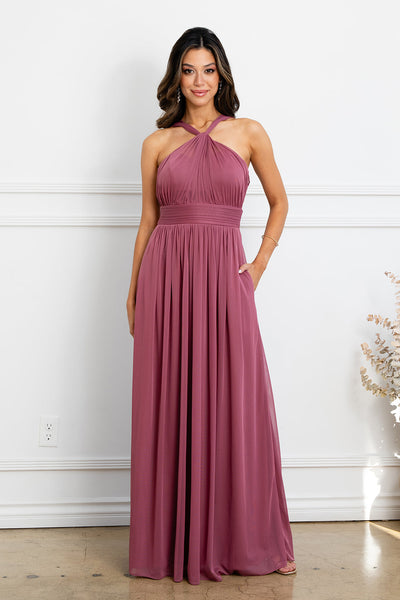 Eva USA EV3520 Refined A-Line Silhouette Light Formal Dress