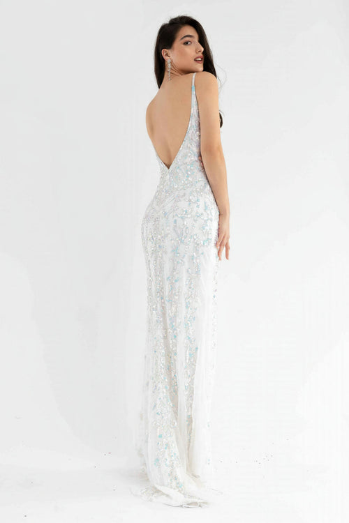 Primavera Couture 3749 - Beaded Sequin Fitted Prom Dress