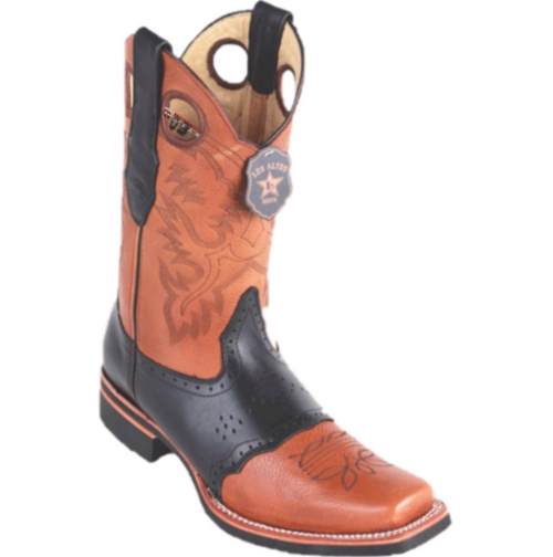Men's Los Altos Grisly Boots With Saddle Square Toe (Rubber Sole)