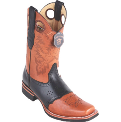 Men's Los Altos Grisly Boots With Saddle Square Toe (Rubber Sole)