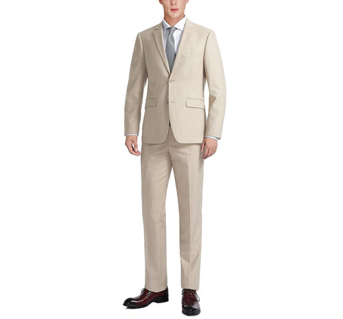 Renoir 201-3 Men's 2-Piece Single Breasted Notch Lapel Slim Fit Suit