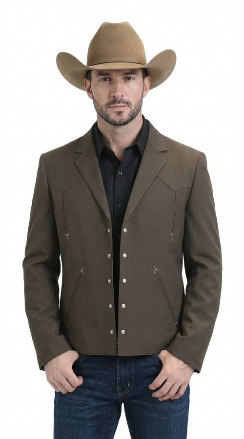 Mens Brown Western Blazer β Cowboy Style Casual Jacket Vintage Western Sport Coat Country Fashion Jacket