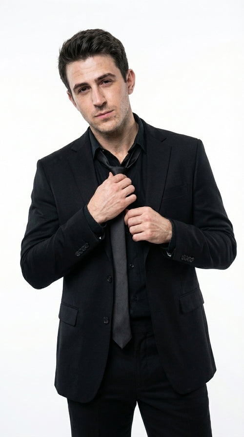 Mens Black Blazer β John Wick Inspired Classic Formal Blazer for Men Sleek Action Style Evening Jacket